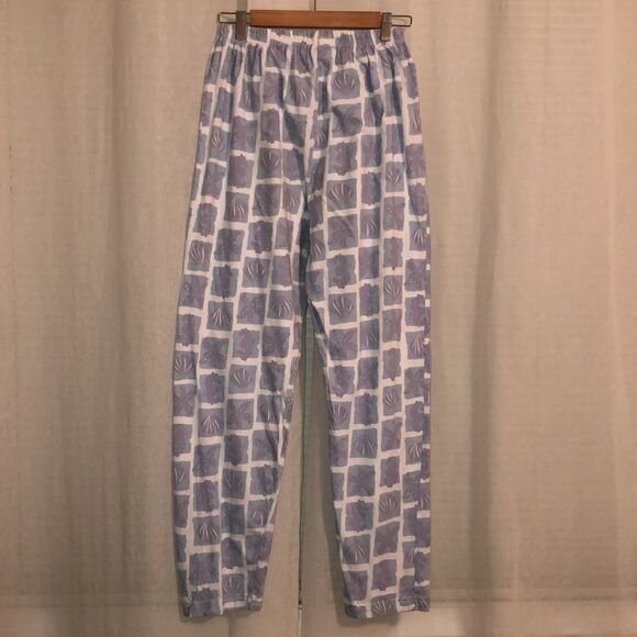 SPA Collection M/L Studio B 💯 Cotton Seashell Button Down Satin Trim PJ Set - Picture 11 of 16